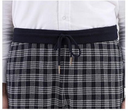 Four-bar striped plaid sweatpants THOM TREND