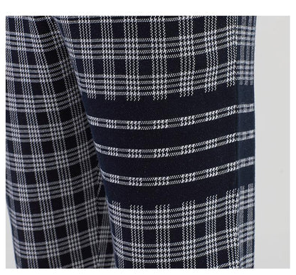 Four-bar striped plaid sweatpants THOM TREND