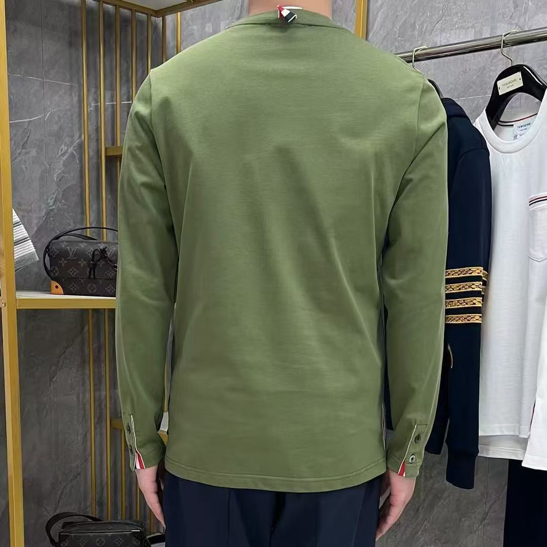 2025SS  chest pocket long-sleeved T-shirt THOM TREND