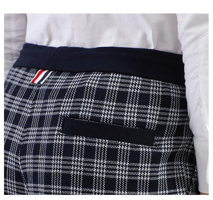 Four-bar striped plaid sweatpants THOM TREND