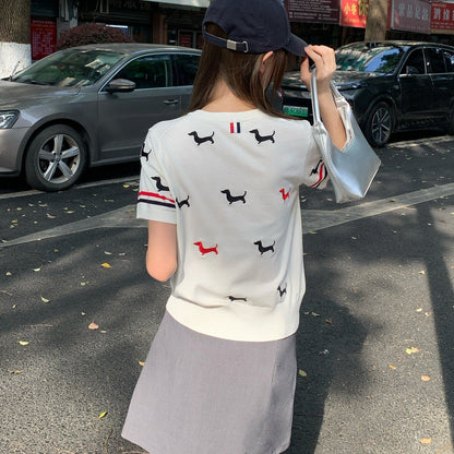 Puppy V-neck short sleeves（副本） THOM TREND