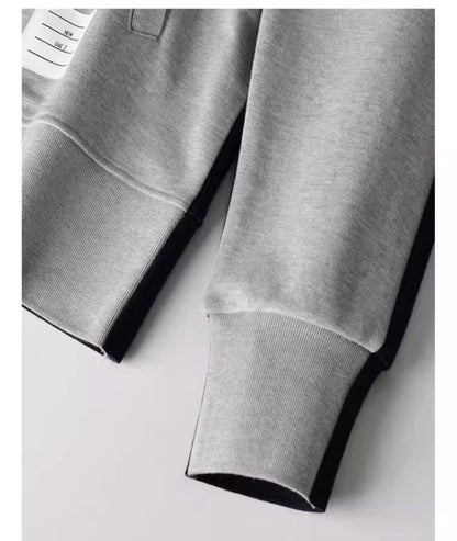 2025SS  Contrast color hooded sweatshirt THOM TREND