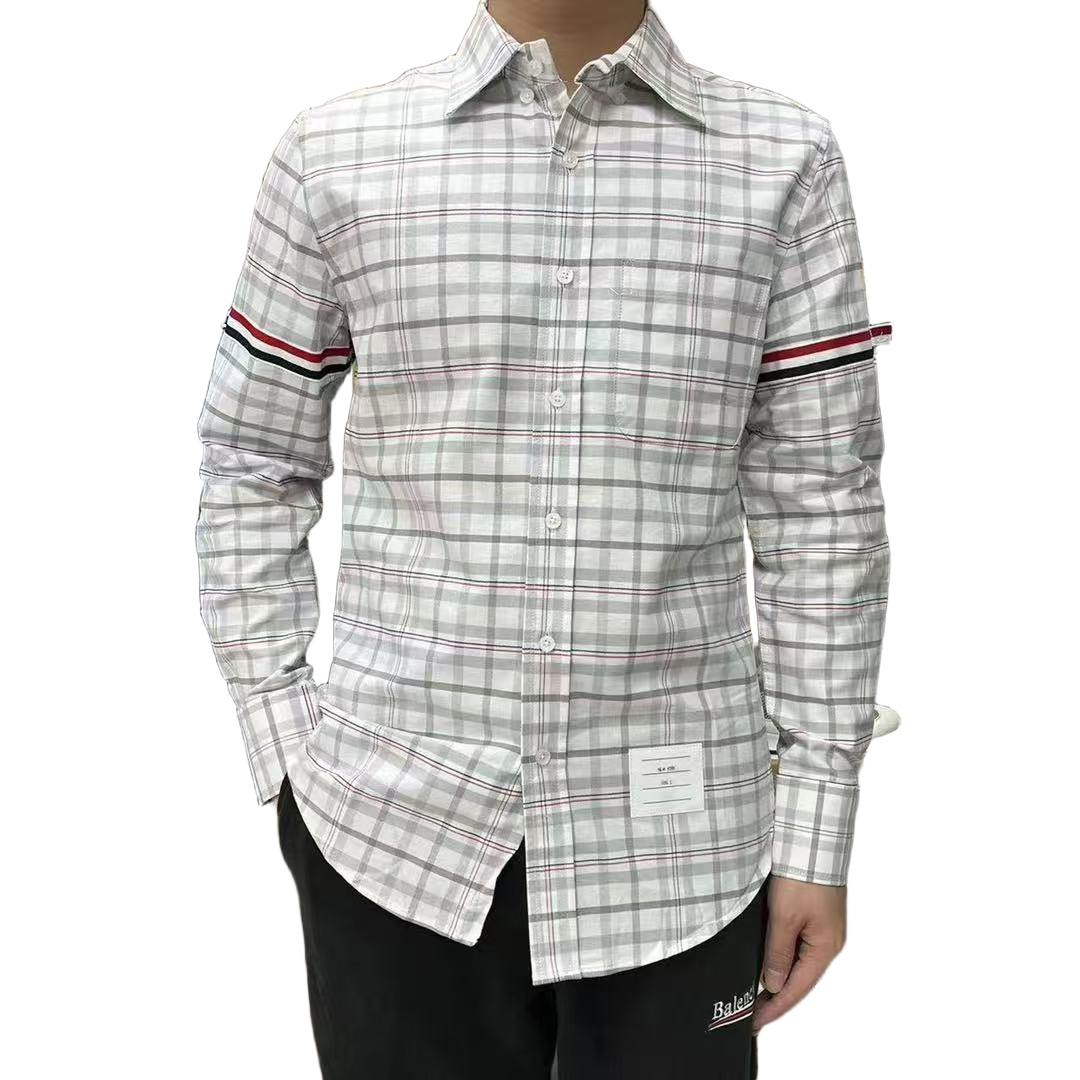 2025SSS plaid long-sleeved shirt THOM TREND