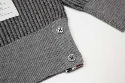 2025SS Colorblock four-bar sweater THOM TREND