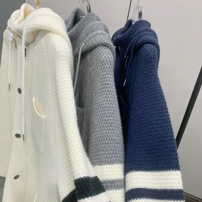 2025SS  Hooded knitted cardigan THOM TREND