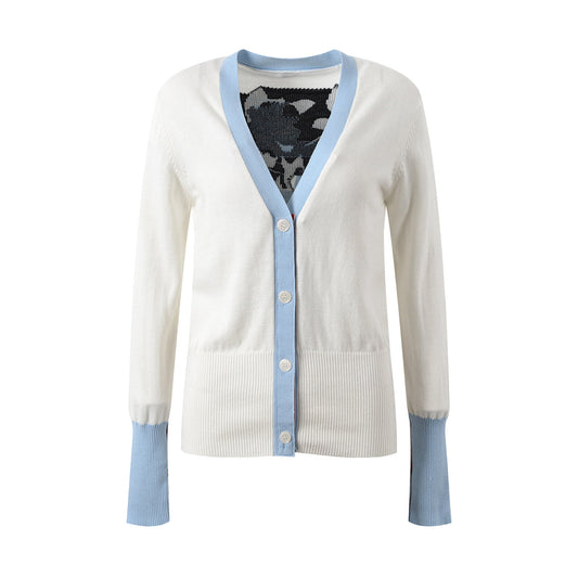 Women's Floral V-Neck Cardigan THOM TREND