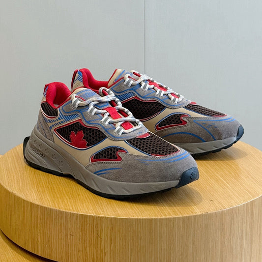 DSQ2 Men's shoe Leather sneakers