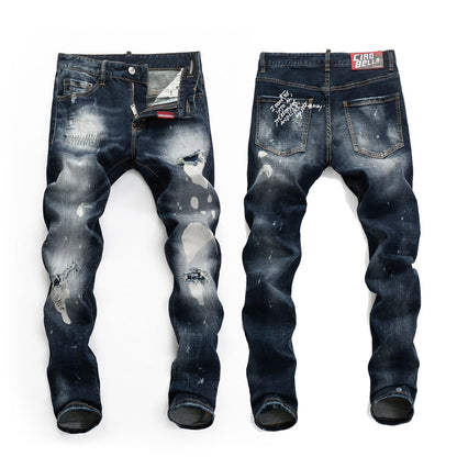 New-DSQ2 Blue Ripped Jeans