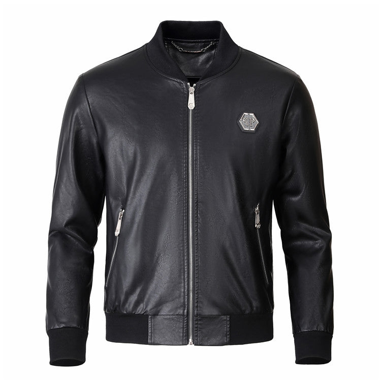 New-Philpp LOGO Cowhide Jacket