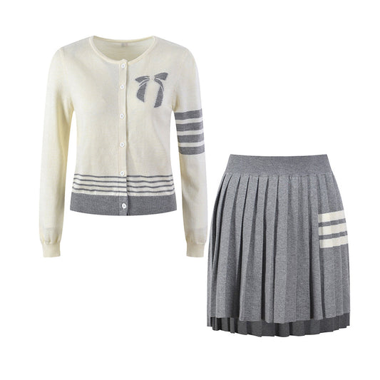 Women's Knitted Short Sleeve +Skirt THOM TREND