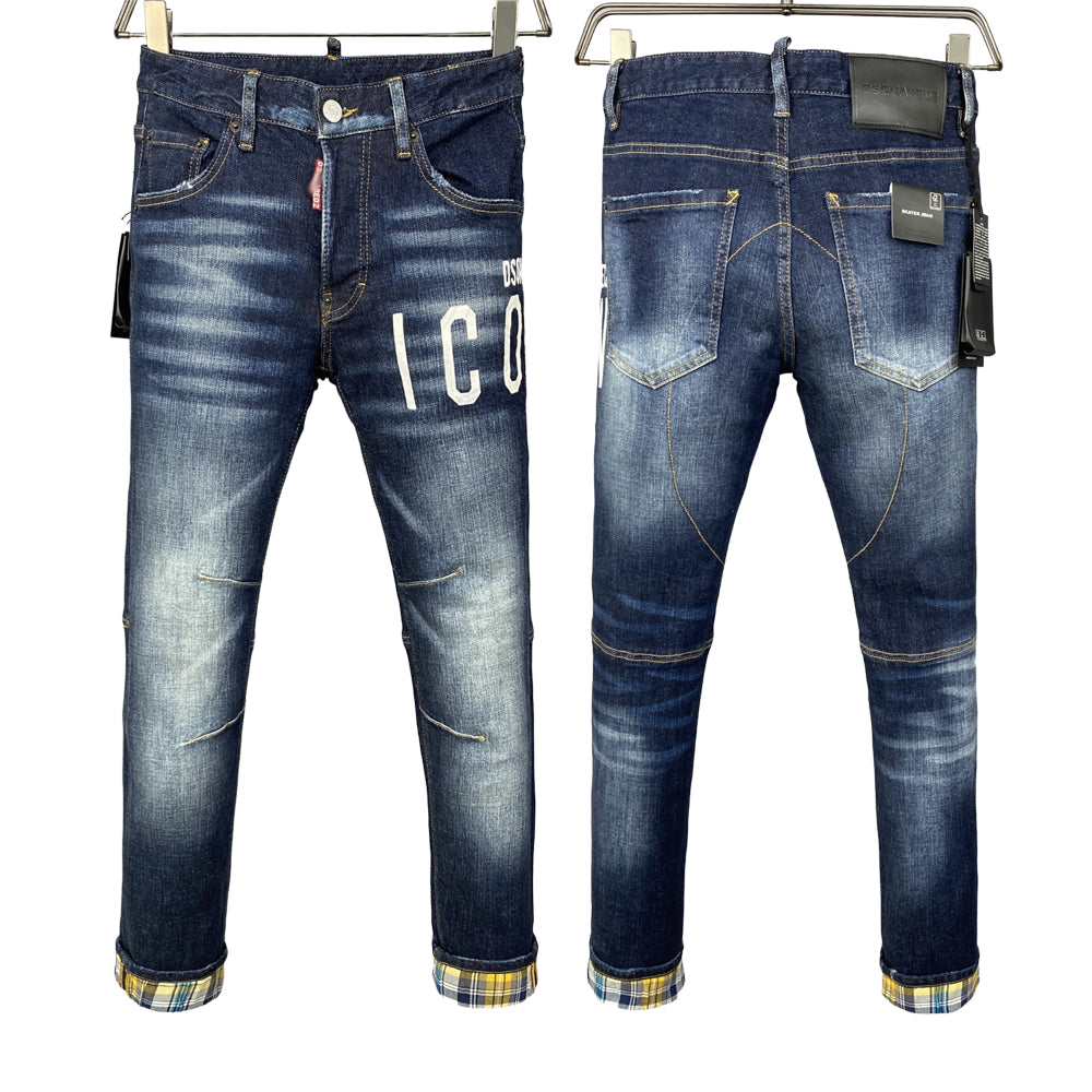 New-DSQ2 Blue Ripped Jeans