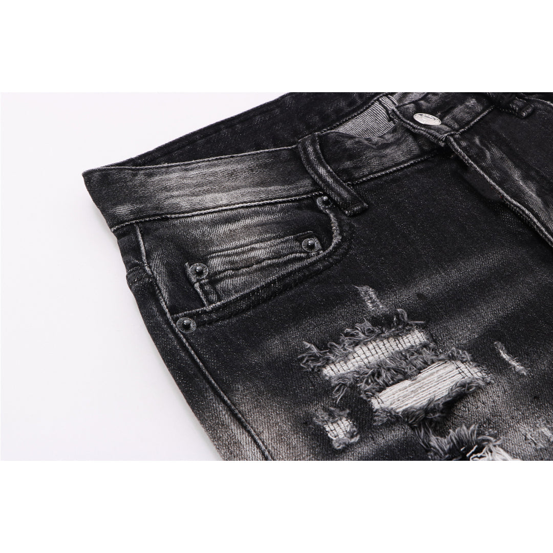 New-DSQ2 Elastic washable holes Jeans