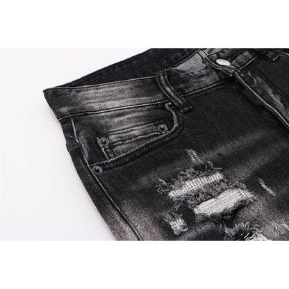 New-DSQ2 Elastic washable holes Jeans
