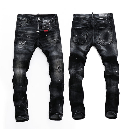 New-DSQ2 Black Ripped Jeans