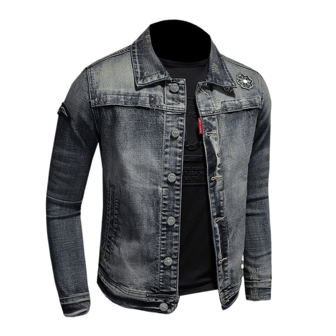 New-DSQ2 Distressed Denim Jacket