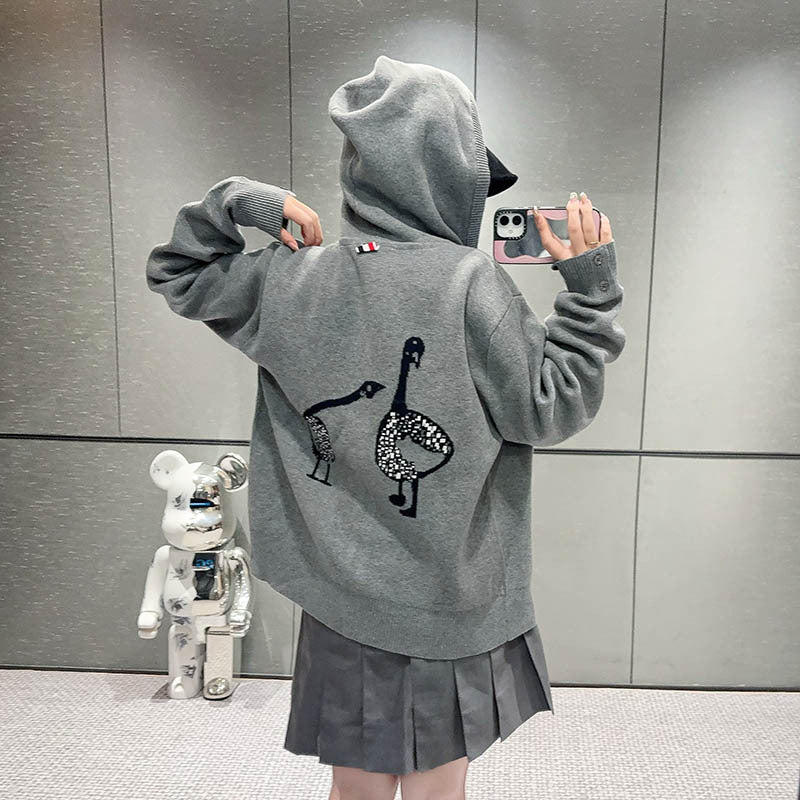 2025SS  Left and right colorblock hoodie（副本） THOM TREND