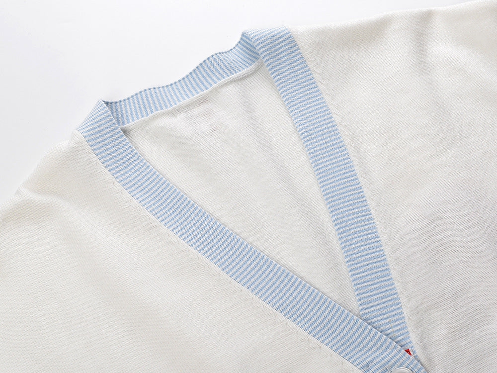 Mid-length V cardigan