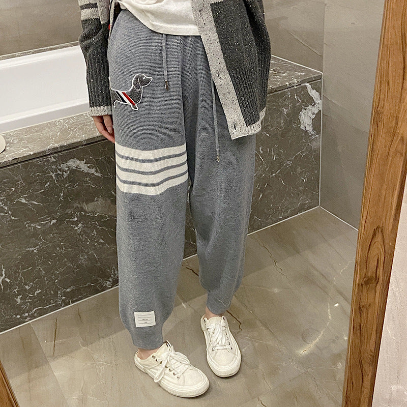 Thickened sweatpants with cuffs