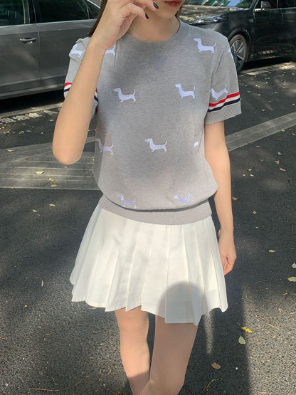 Puppy V-neck short sleeves（副本） THOM TREND