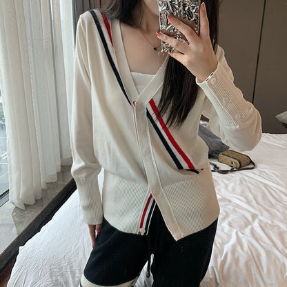 Houndstooth knitted cardigan（复制） THOM TREND