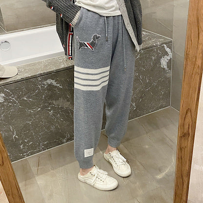 Thickened sweatpants with cuffs