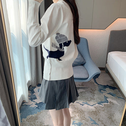 Dog V-neck sweater with back（副本） THOM TREND