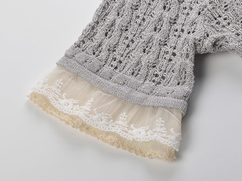 2025SS Lace knit short sleeves THOM TREND