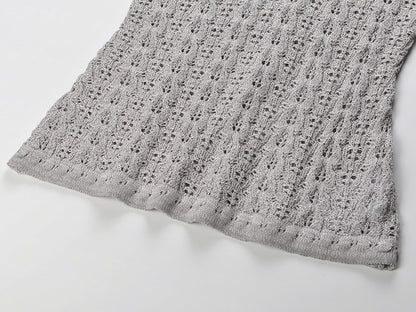 2025SS Lace knit short sleeves THOM TREND