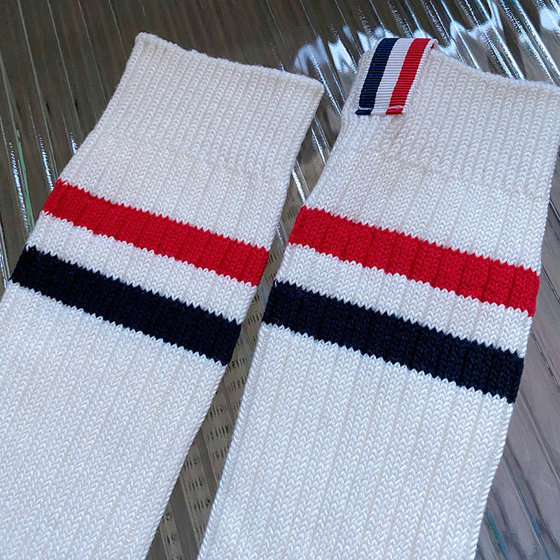 Mid-length four-bar striped socks（复制） THOM TREND