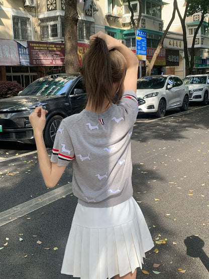 Puppy V-neck short sleeves（副本） THOM TREND