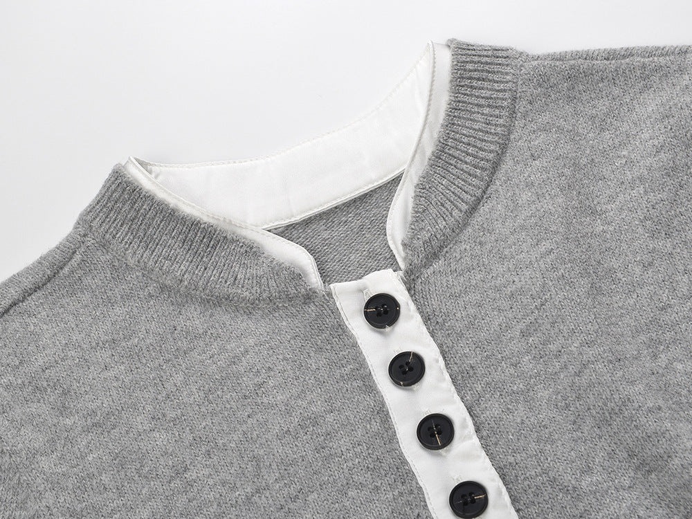 Short-sleeved knitted top + hip skirt THOM TREND