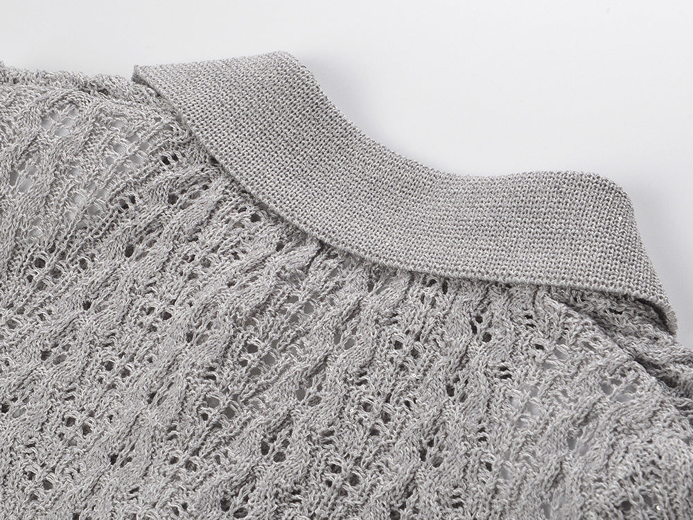 2025SS Lace knit short sleeves THOM TREND