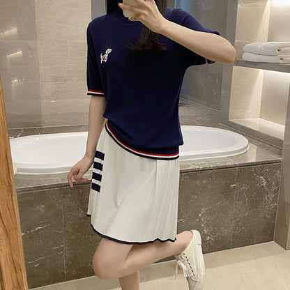 Women's round neck short sleeve