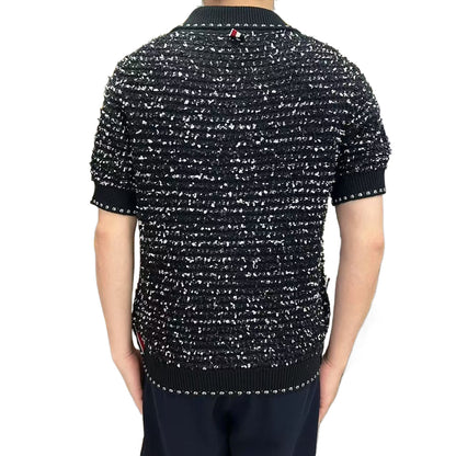 2025SS Unisex Tweed POLO Short Sleeve THOM TREND