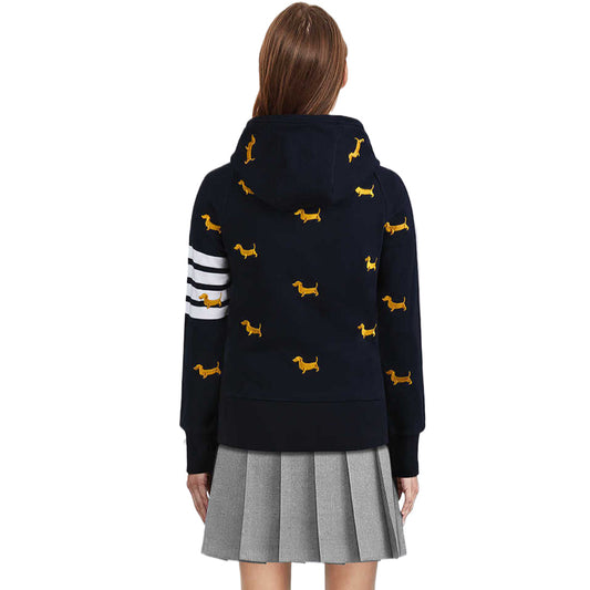 Women's Puppy Embroidered Hoodie THOM TREND
