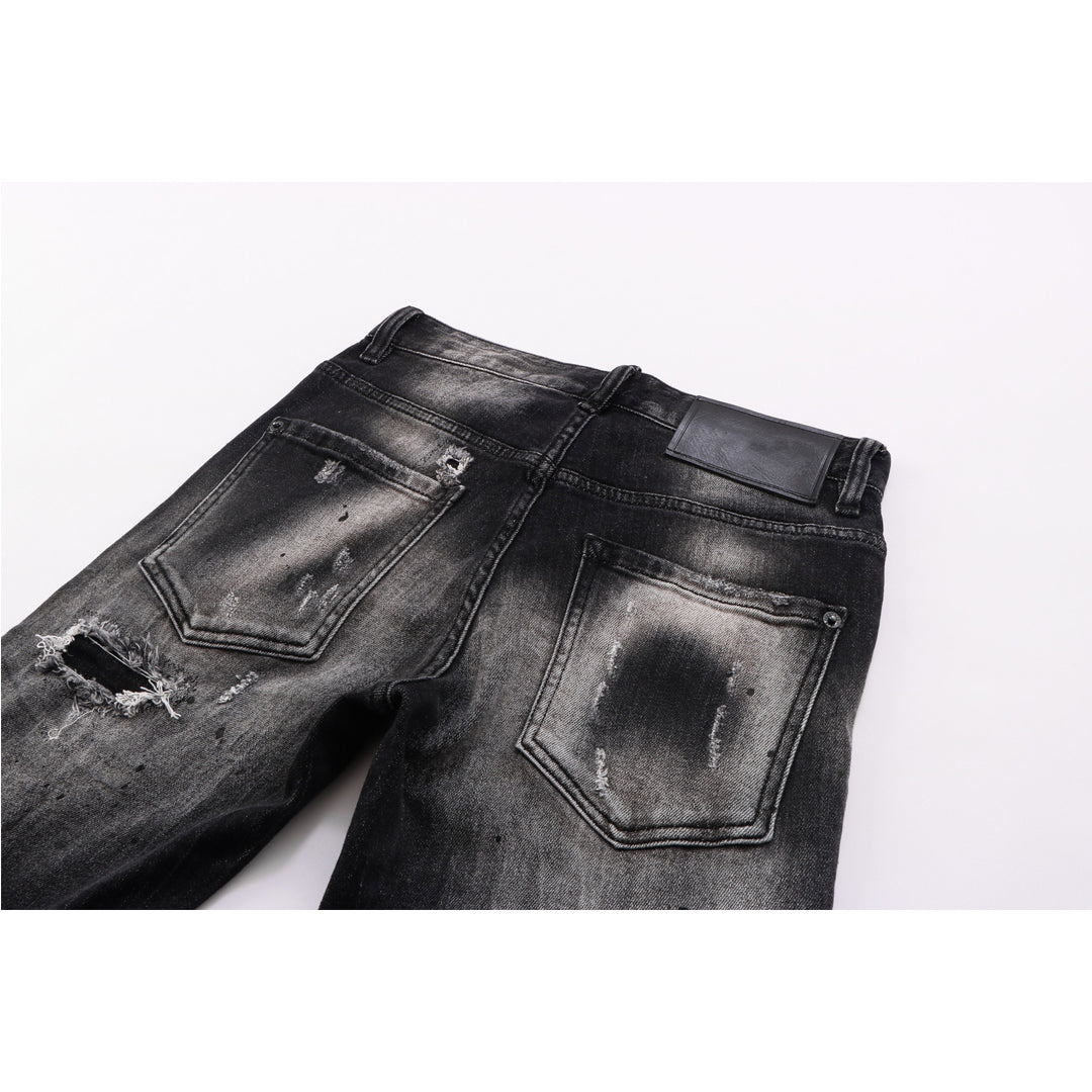 New-DSQ2 Elastic washable holes Jeans