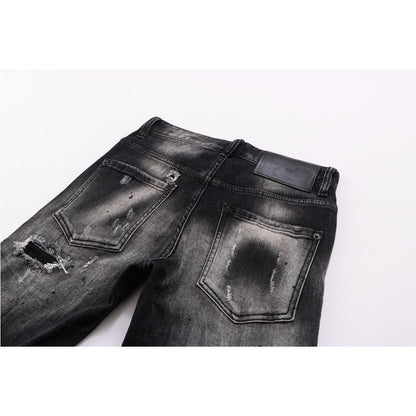 New-DSQ2 Elastic washable holes Jeans
