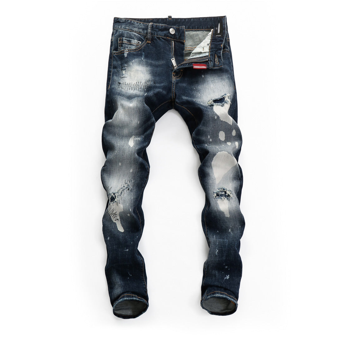 New-DSQ2 Blue Ripped Jeans