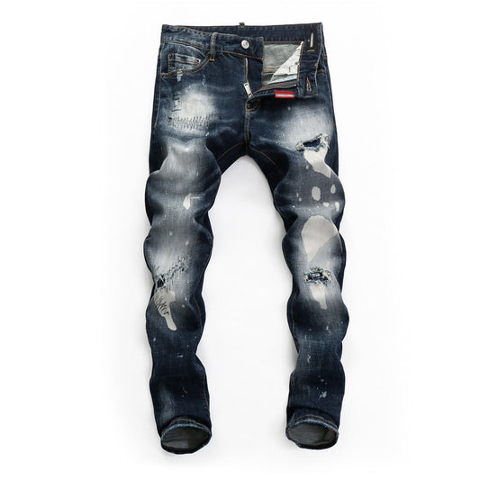 New-DSQ2 Blue Ripped Jeans