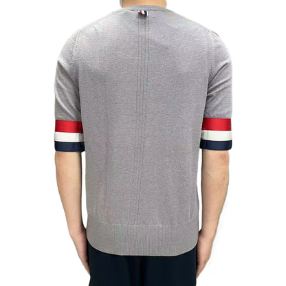 Red, white and blue cuffs T-shirt THOM TREND
