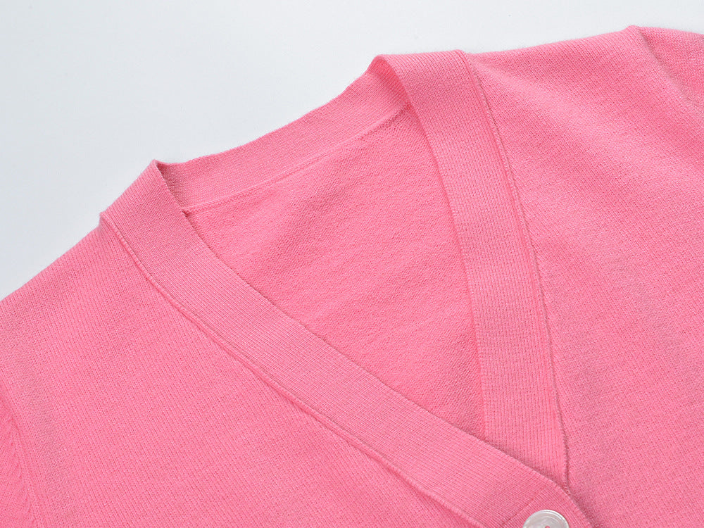 V-neck knitted cardigan（复制） THOM TREND