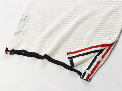 Polo neck sleeveless vest