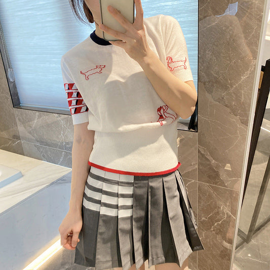 Women's back puppy polo short sleeve（副本） THOM TREND