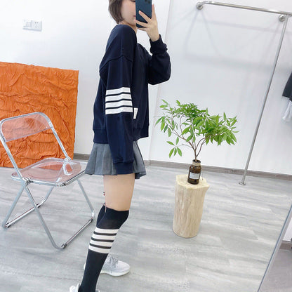 women's four stripe T-shirt sweater（复制） THOM TREND