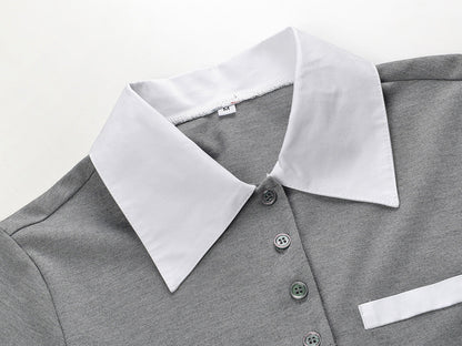 Contrast Collar Dress