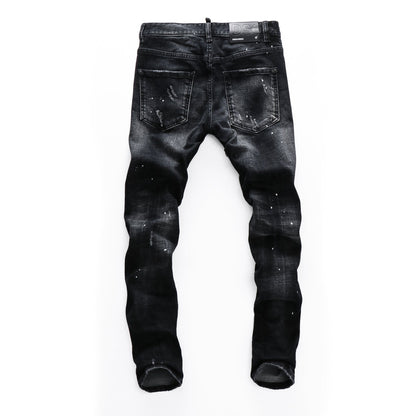 New-DSQ2 Black Ripped Jeans