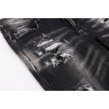 New-DSQ2 Elastic washable holes Jeans
