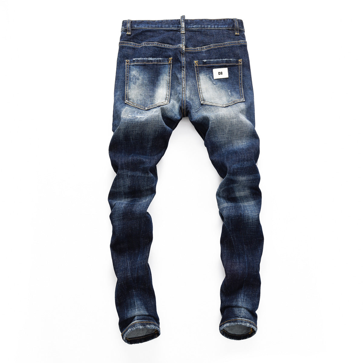 New-DSQ2 Frayed patch Jeans