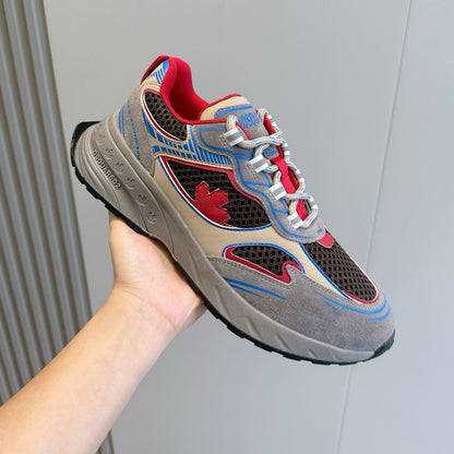 DSQ2 Men's shoe Leather sneakers