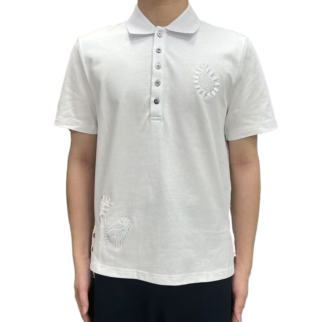 2025SS  Men's floral embroidered T-shirt THOM TREND